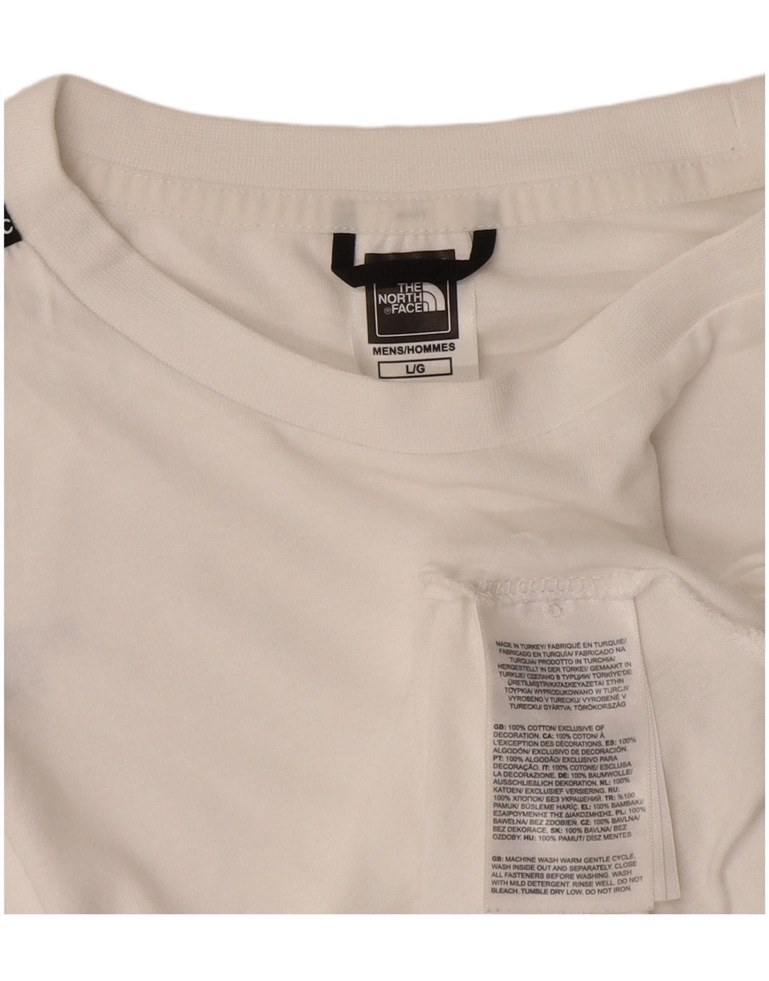 Camiseta masculina The North Face grande algodão branco