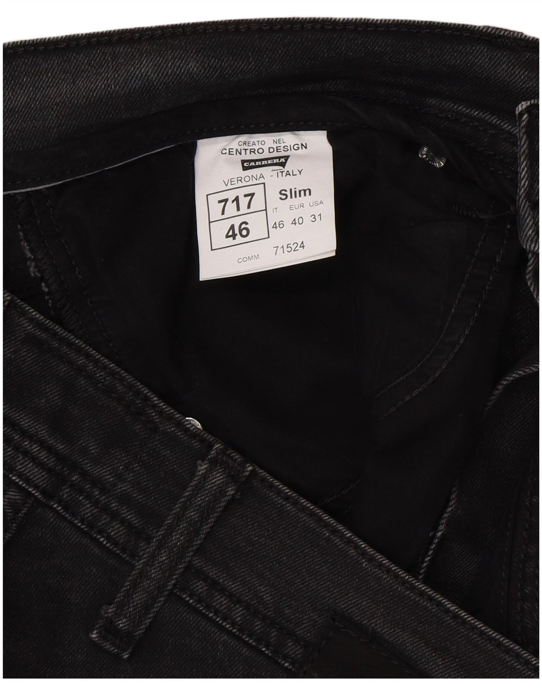 Calça jeans feminina CARRERA 717 Slim W31 L32 preta clássica
