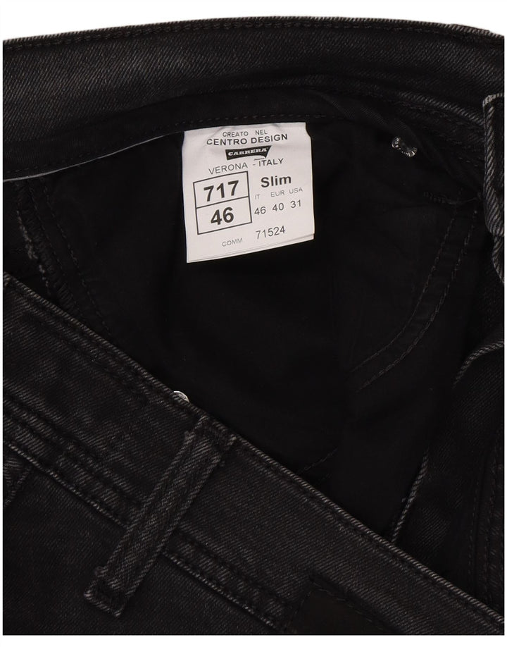 Calça jeans feminina CARRERA 717 Slim W31 L32 preta clássica