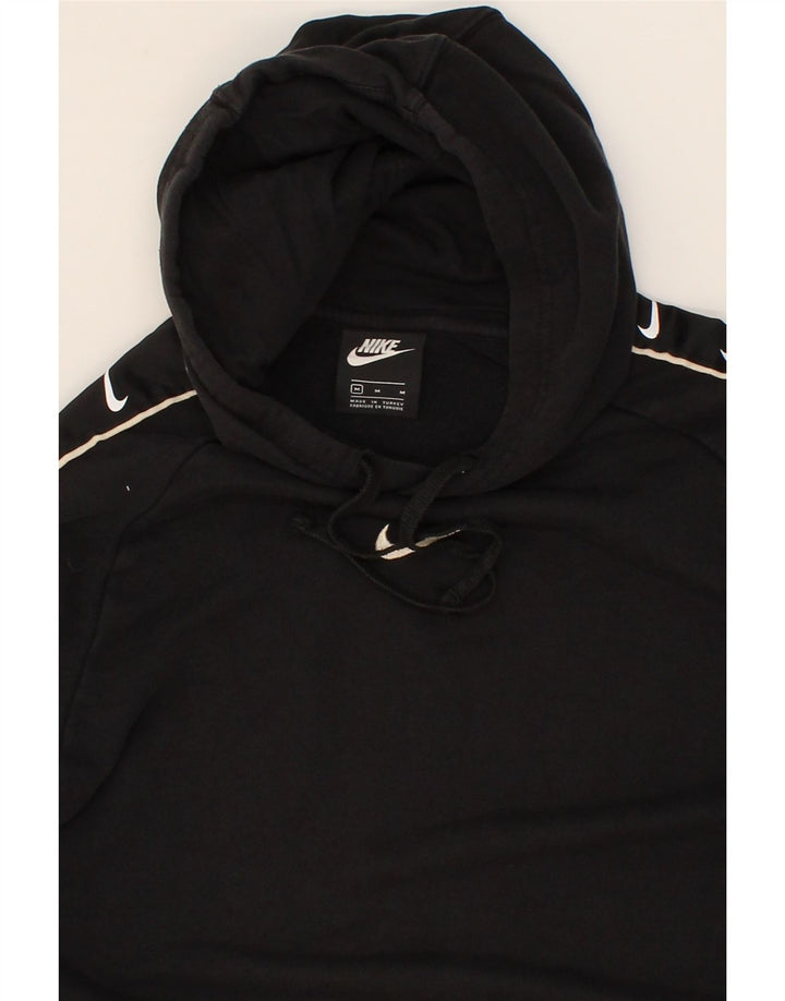 NIKE Mens Graphic Hoodie Jumper Médio Algodão Preto