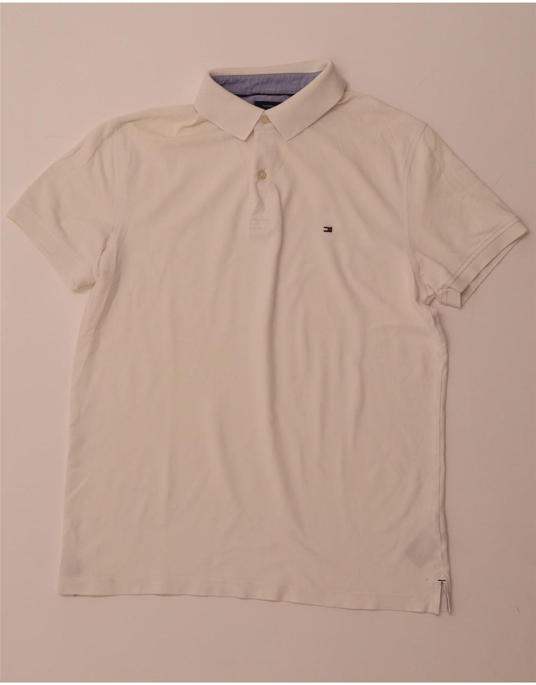 Camisa polo masculina TOMMY HILFIGER slim fit grande algodão branco