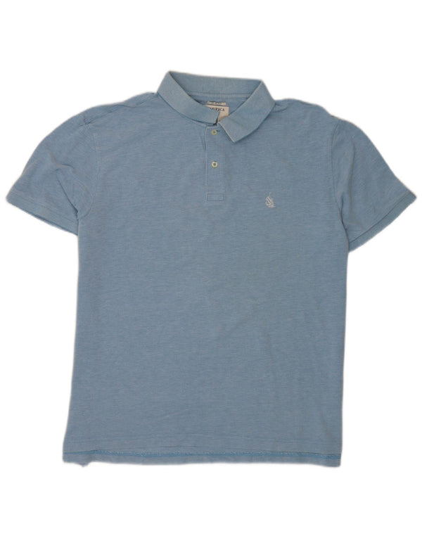 Camisa polo masculina Nautica Slim Fit XL azul algodão
