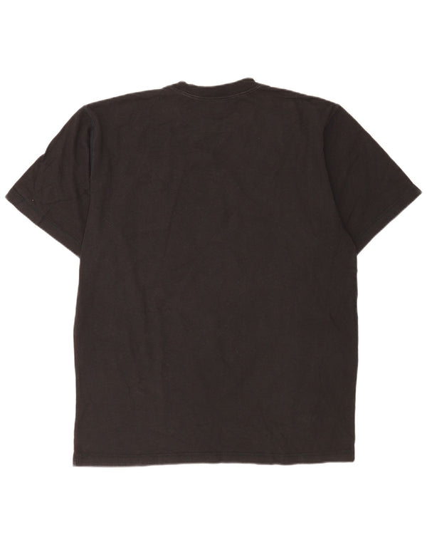 Adidas Mens Graphic T-Shirt Top UK 40/42 Médio Algodão Preto