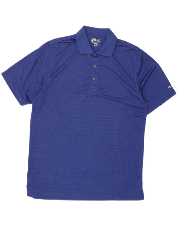 Camisa polo masculina Izod poliéster azul médio