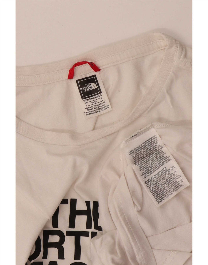 Camiseta gráfica masculina The North Face Top médio algodão branco