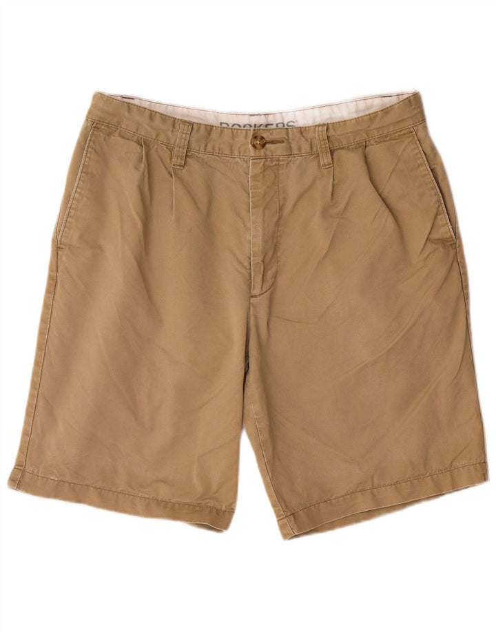 DOCKERS Masculino Pegged Chino Shorts W34 Grande Algodão Cáqui