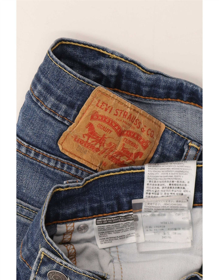 Levi's Masculino 504 Straight Jeans W36 L30 Azul Algodão