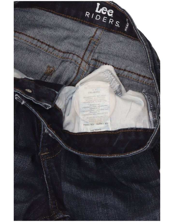 Lee Womens Mid Rise Bootcut Jeans EUA 8 Médio W30 L27 Azul Marinho Algodão