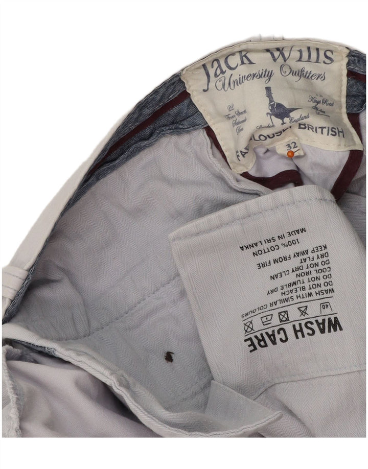 JACK WILLS Mens Chino Shorts W32 Algodão Azul Médio