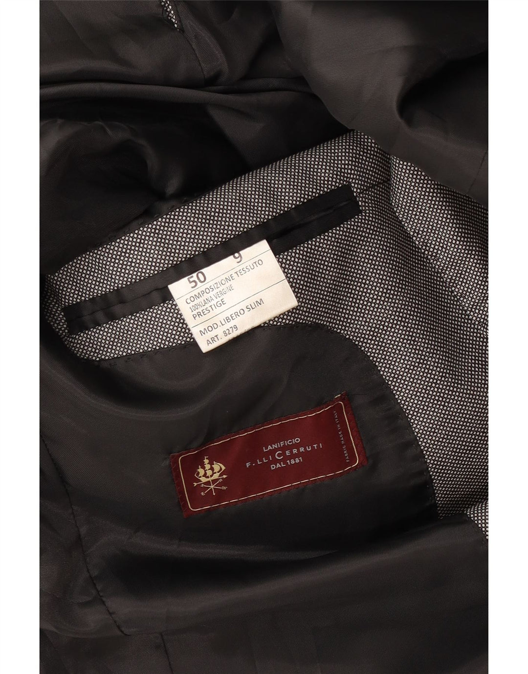 Cerruti 1881 Jaqueta Blazer Masculina 2 Botões Slim IT 50 Grande Lã Virgem Cinza