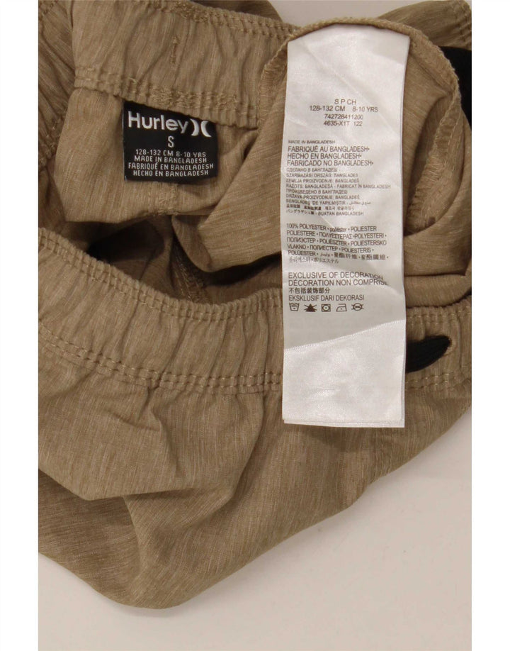 Hurley Boys Sport Shorts 8-9 Anos Pequeno Poliéster Marrom
