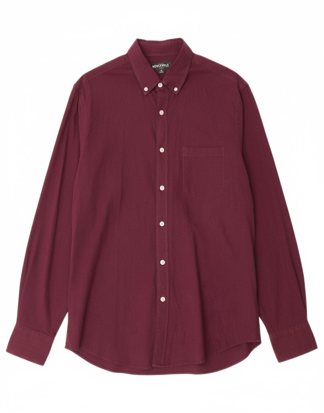 Camisa masculina Mercantile Flex J. CREW de algodão marrom médio