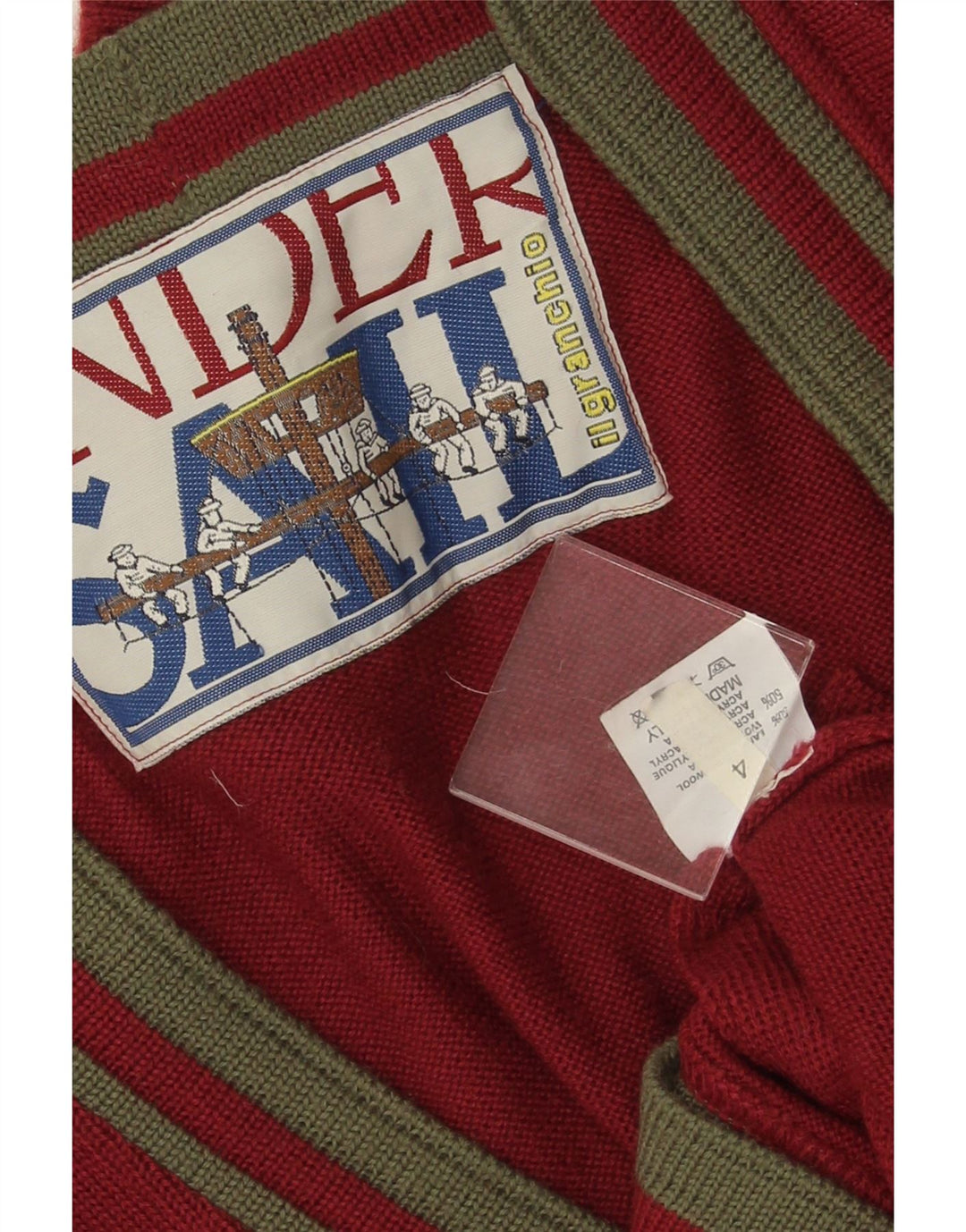 Suéter cardigã masculino IL GRANCHIO médio lã cor de vinho