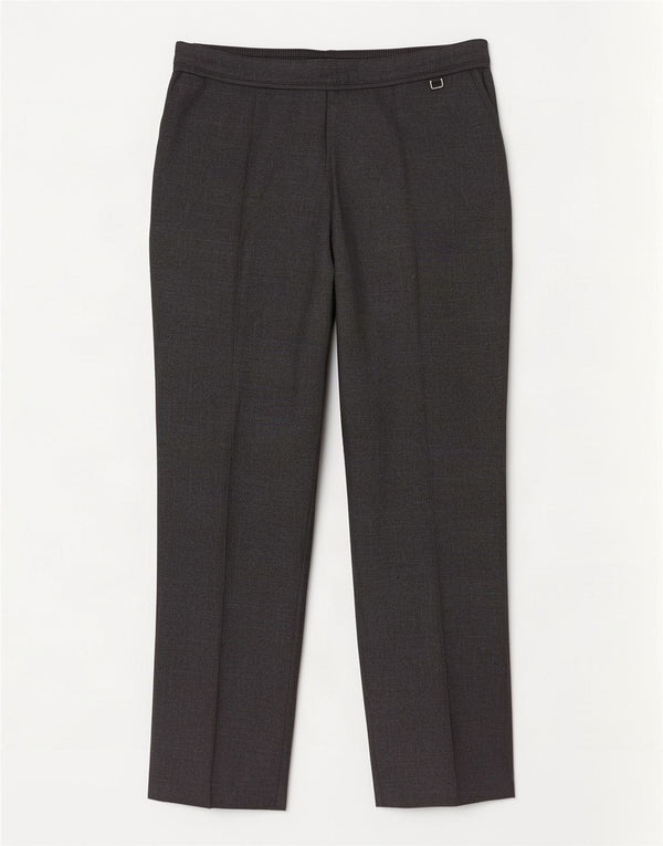 Calça feminina reta casual Marks & Spencer Reino Unido 14 grande W32 L28 cinza