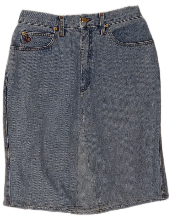 Saia jeans feminina Roccobarocco W33 grande algodão azul