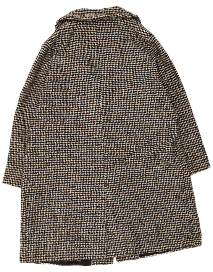 Casaco feminino John Lewis com peito duplo grande UK 18 XL preto Houndstooth
