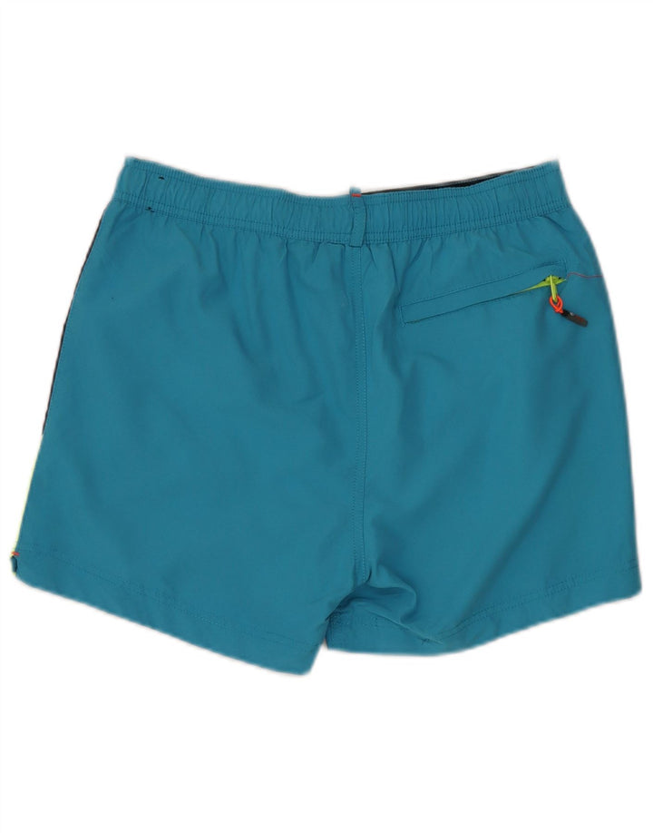 Shorts de natação masculino Superdry Graphic azul médio colorblock poliéster