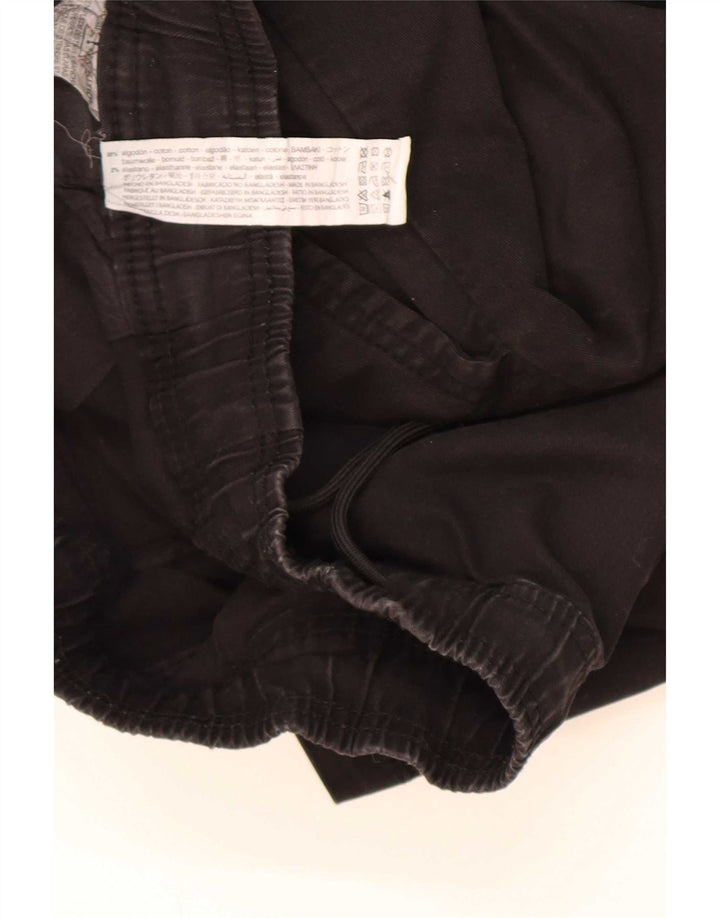 Zara Mens Chino Shorts XL W34 Algodão Preto