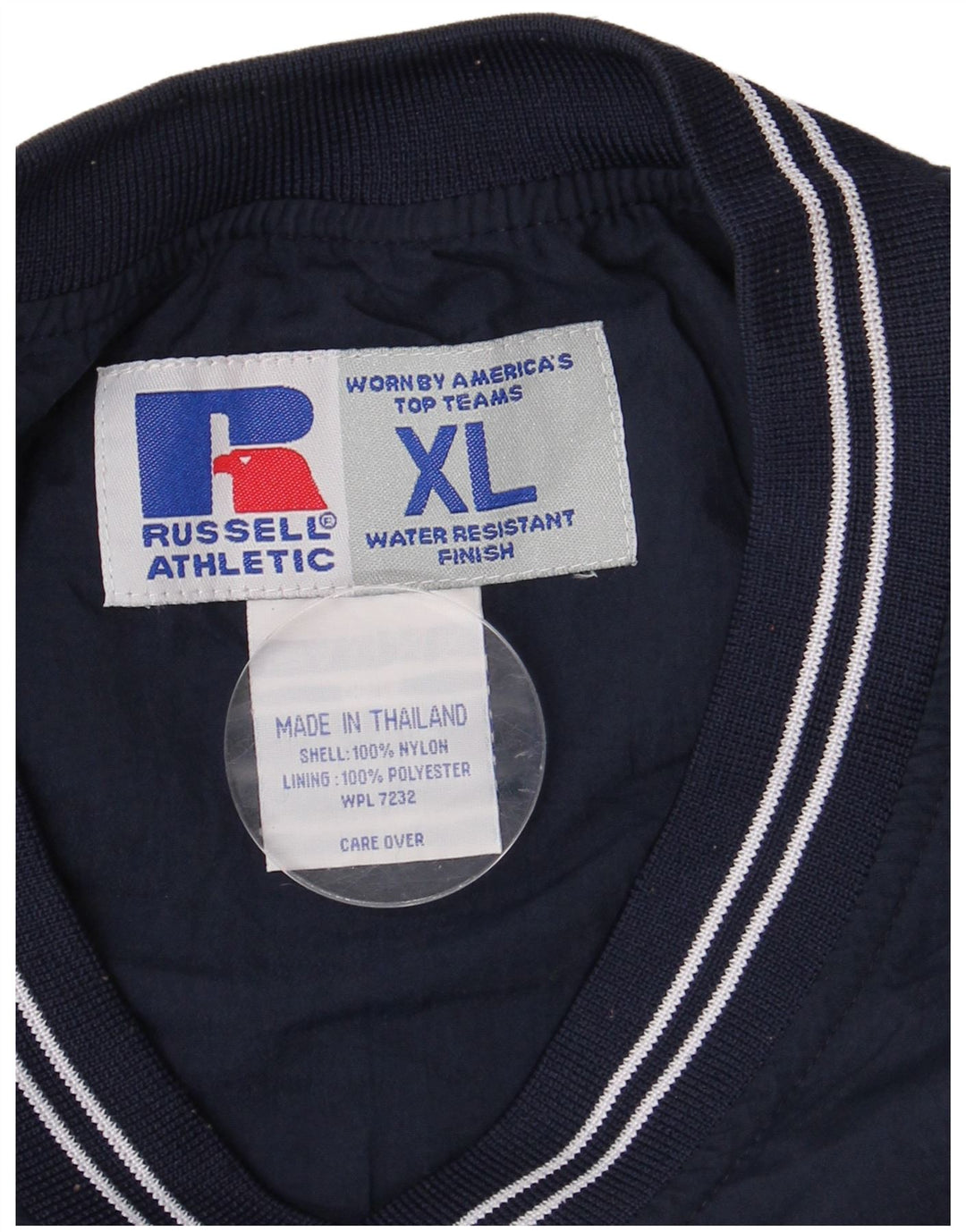 Russell Athletic masculino pulôver agasalho jaqueta XL azul marinho nylon