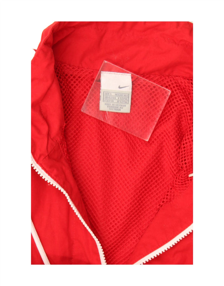 Jaqueta de chuva masculina Nike UK 42/44 grande bloco colorido vermelho