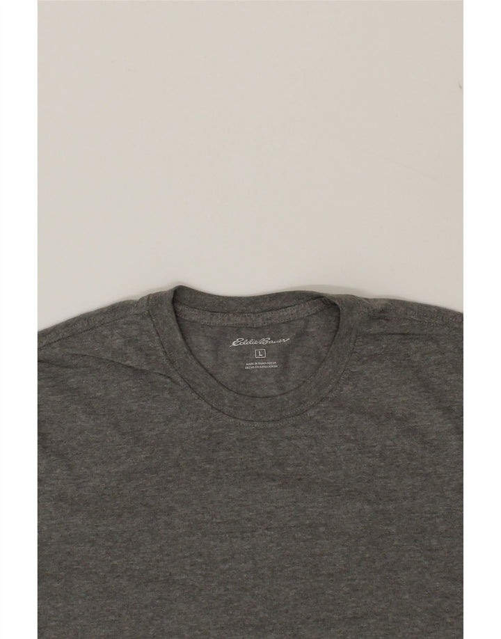 EDDIE BAUER Mens T-Shirt Top Large Grey Cotton Vintage Eddie Bauer and Second-Hand Eddie Bauer from Messina Hembry 
