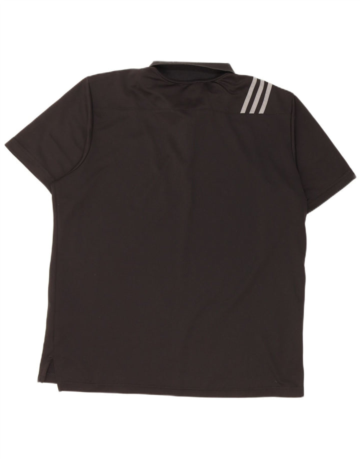 Camisa polo masculina Adidas Golf grande poliéster preto