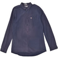 TOMMY JEANS Mens Regular Fit Shirt Large Navy Blue Cotton | Vintage Tommy Jeans | Thrift | Second-Hand Tommy Jeans | Used Clothing | Messina Hembry 