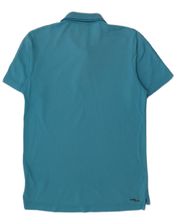 Adidas Mens Clima 365 Polo Shirt Pequeno Azul Algodão