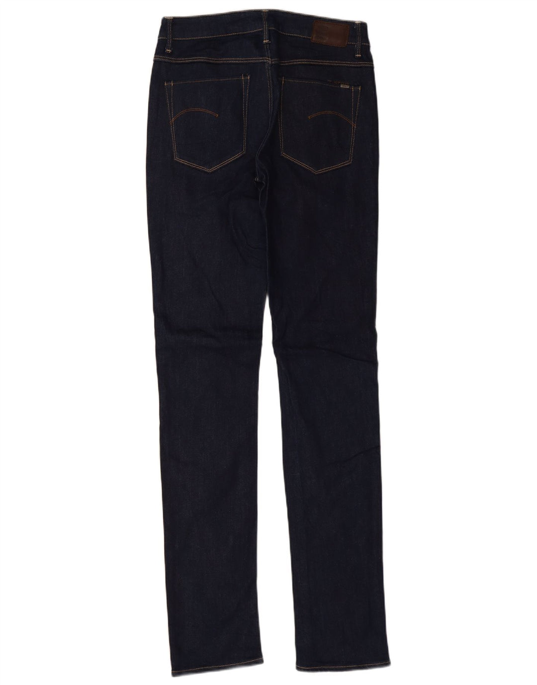 Jeans retos femininos G-Star W28 L34 algodão azul marinho