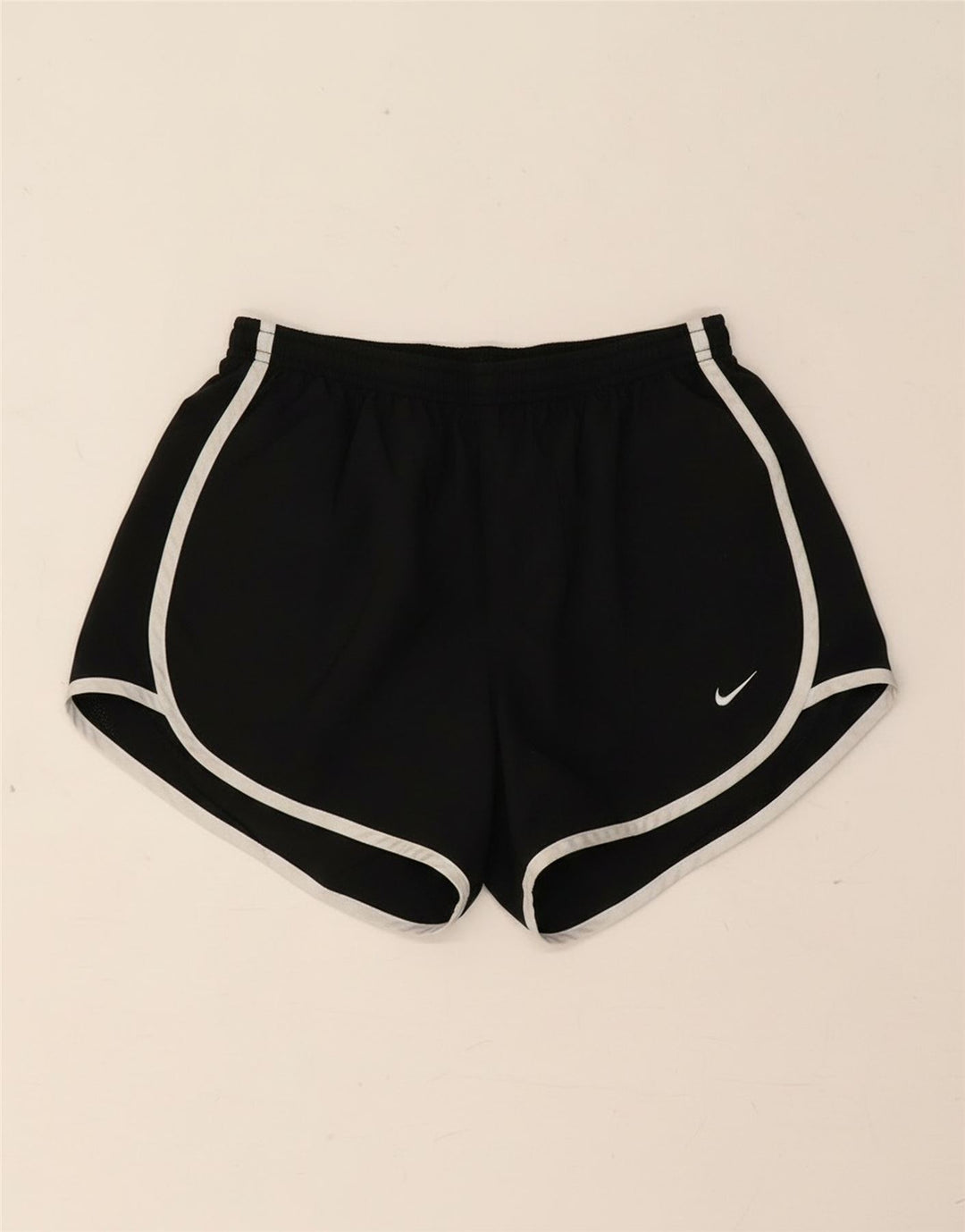 Shorts esportivos femininos Nike Dri Fit UK 8 pequenos poliéster preto