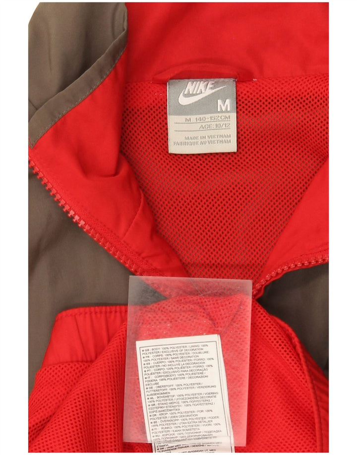 Jaqueta Nike Boys Graphic Tracksuit Top 10-11 anos Médio Vermelho Colorblock