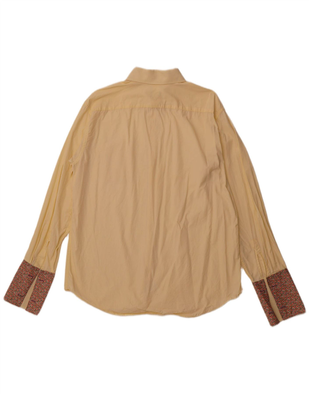 Camisa masculina PAUL SMITH tamanho 17 1/2 44 XL algodão amarelo