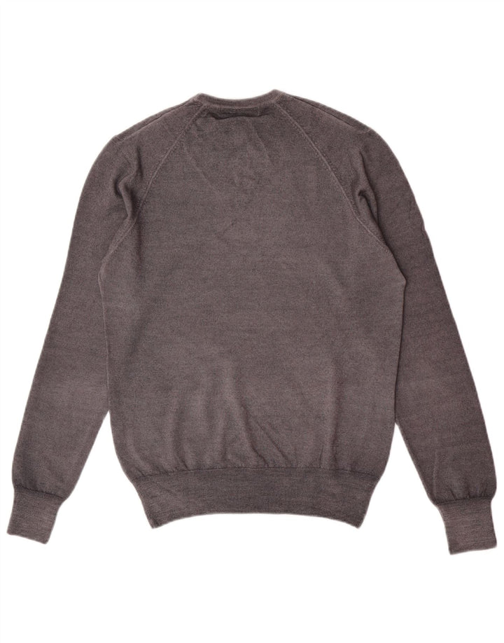 Suéter masculino Ungaro com gola redonda IT 48 lã cinza pequena