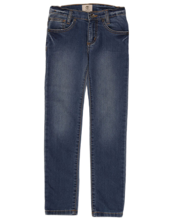 Timberland Meninos Jeans Slim 7-8 Anos W24 L24 Azul Algodão