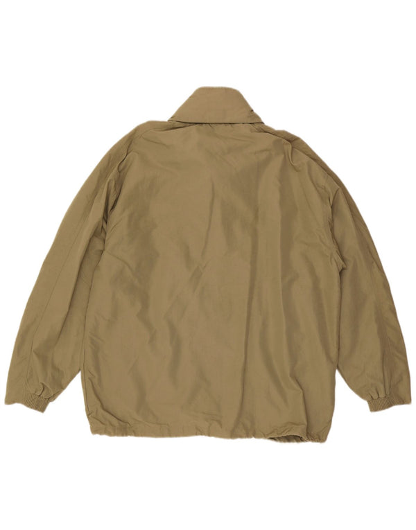 Diadora Mens Hooded Loose Fit Rain Jacket UK 38 Medium Khaki Poliamida