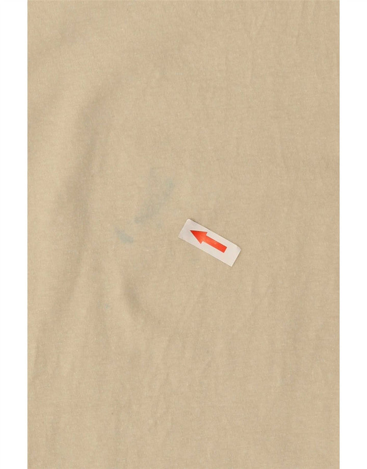 Reebok Mens Graphic T-Shirt Top Médio Algodão Bege