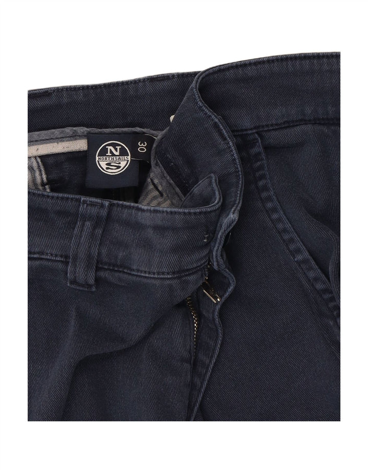 Calça cargo slim feminina NORTH SAILS W30 L32 azul marinho