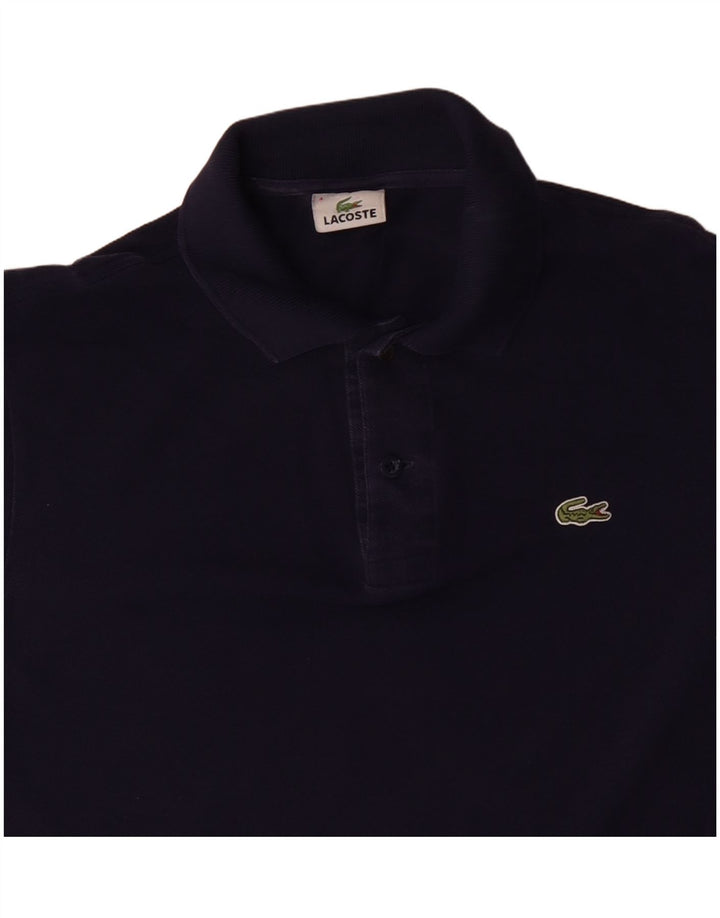 Camisa polo masculina LACOSTE tamanho 4 médio algodão azul marinho