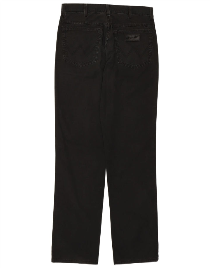 Wrangler Masculino Texas Stretch Straight Jeans W33 L34 Algodão Preto