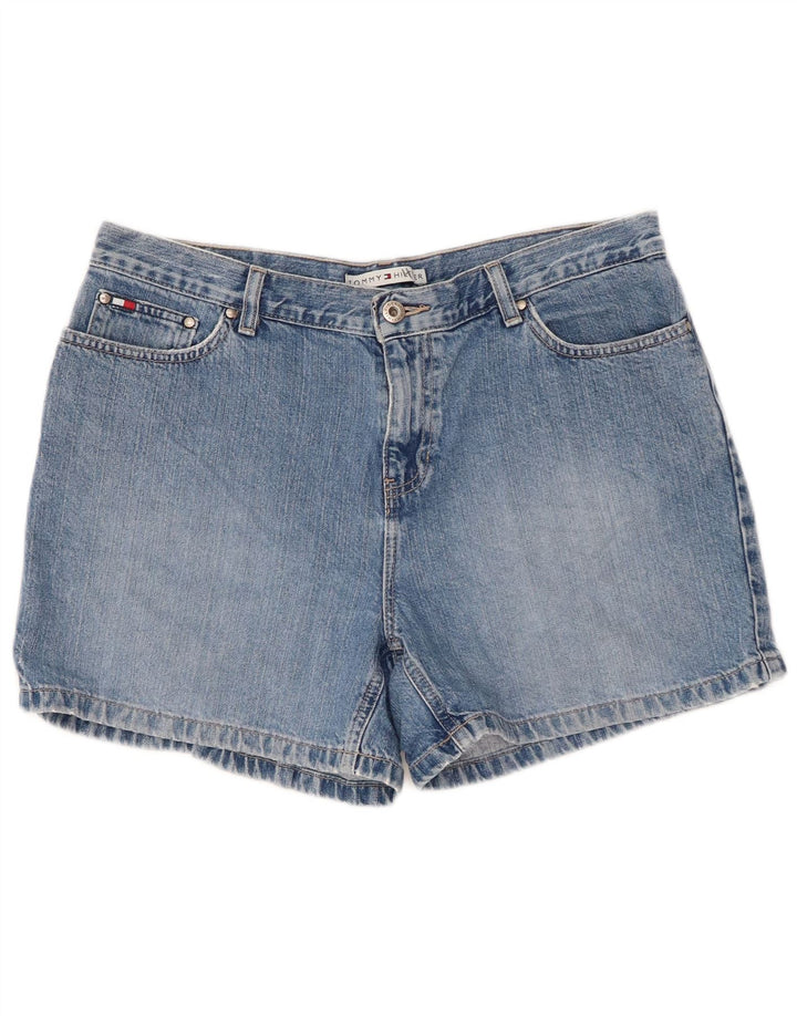 Shorts jeans feminino TOMMY HILFIGER EUA 10 grande W34 algodão azul