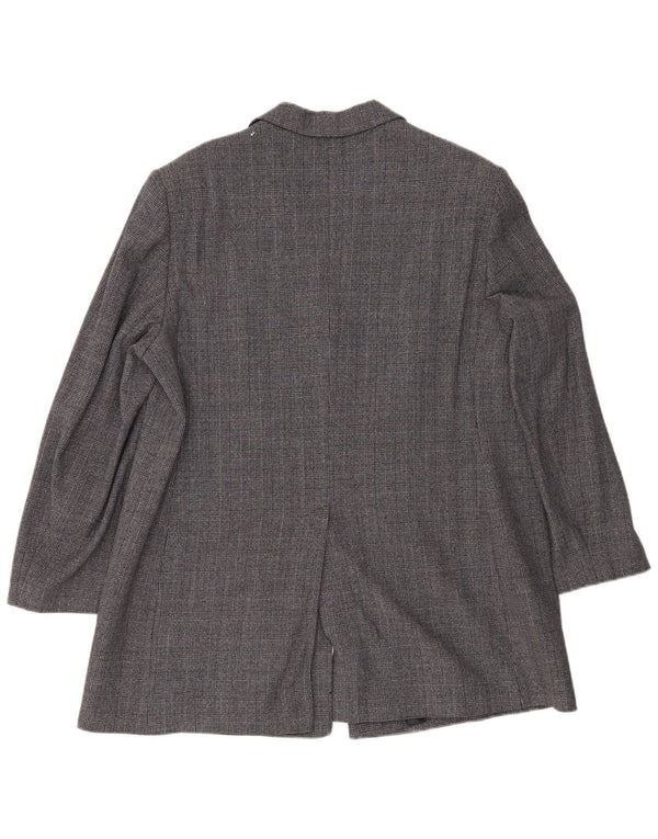 ELENA MIRO Jaqueta blazer feminina de 3 botões UK 22 2XL azul marinho Houndstooth