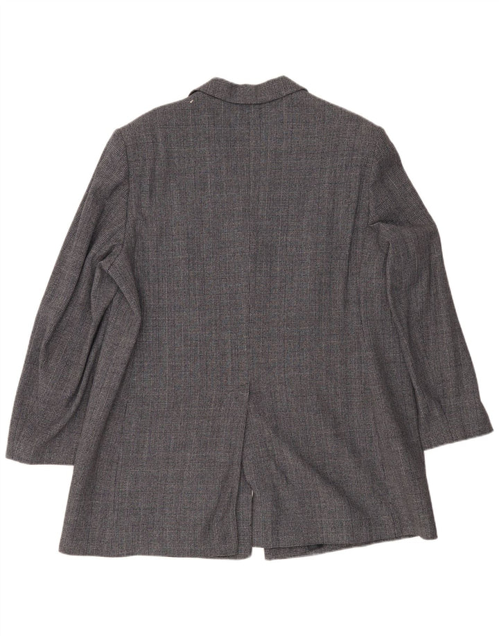 ELENA MIRO Jaqueta blazer feminina de 3 botões UK 22 2XL azul marinho Houndstooth