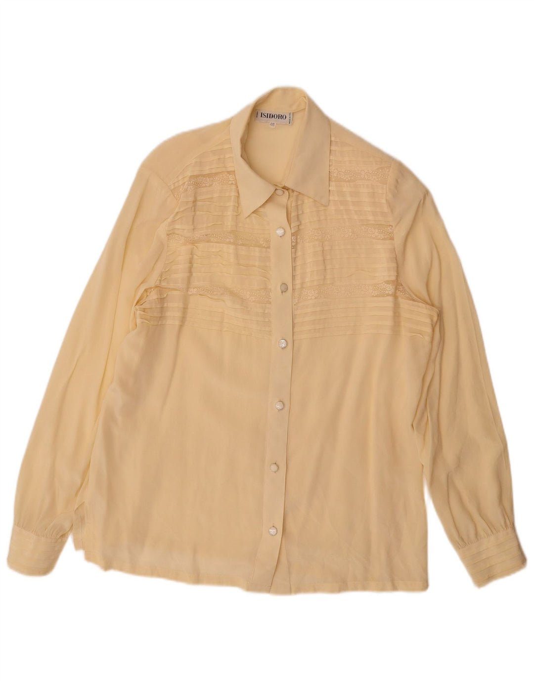 Blusa Camisa Feminina Vintage IT 46 Grande Bege