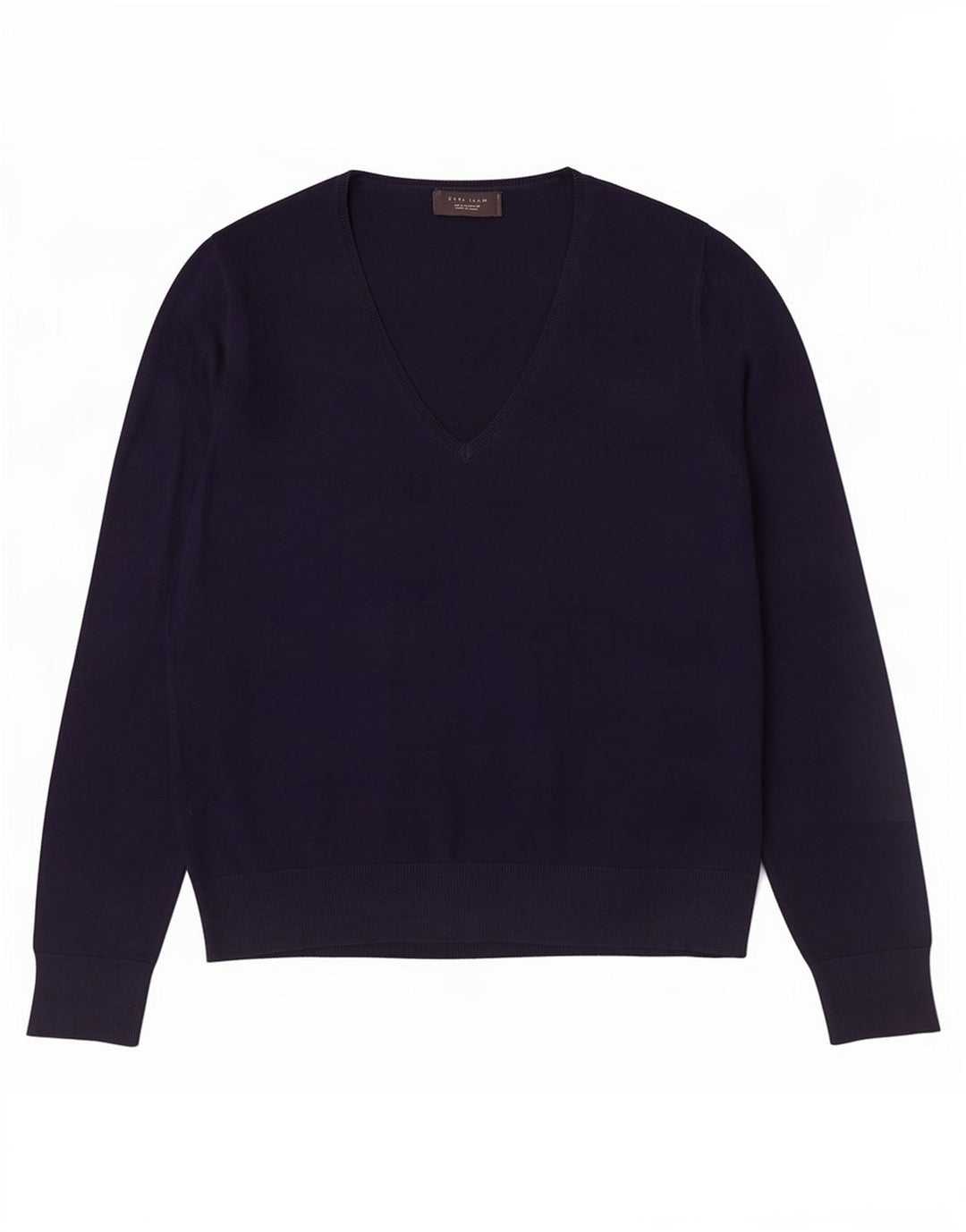 Suéter masculino Zara com decote em V grande viscose azul marinho