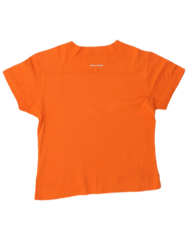 Camiseta feminina Rifle Crop Top UK 14 grande laranja