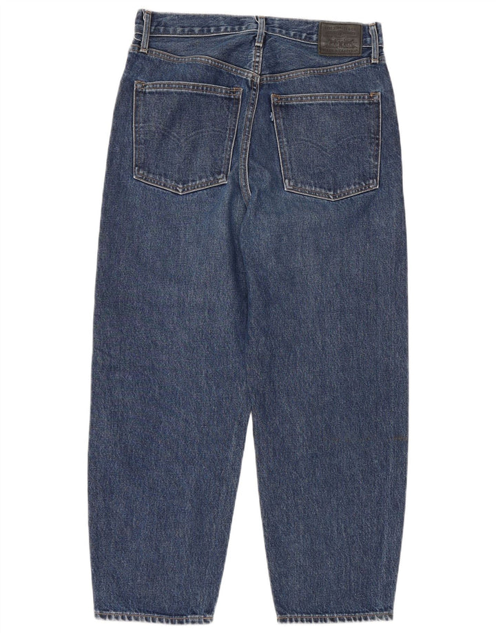 Jeans feminino Levi's Barrel cintura alta cortado W26 L25 algodão azul