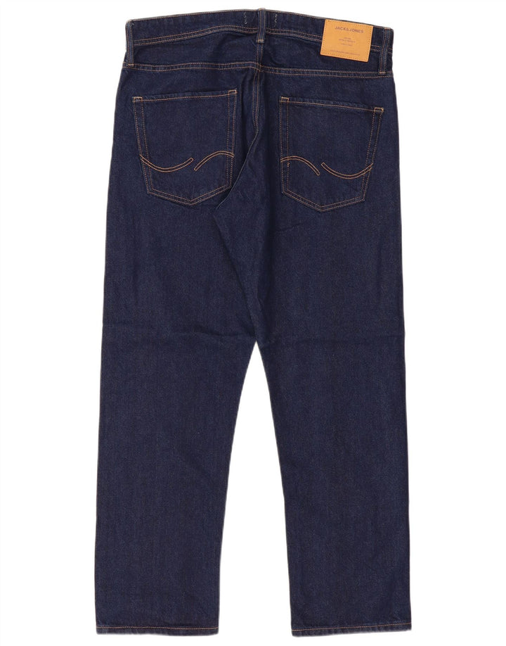 Jeans retos masculinos Jack & Jones W34 L30 algodão azul marinho