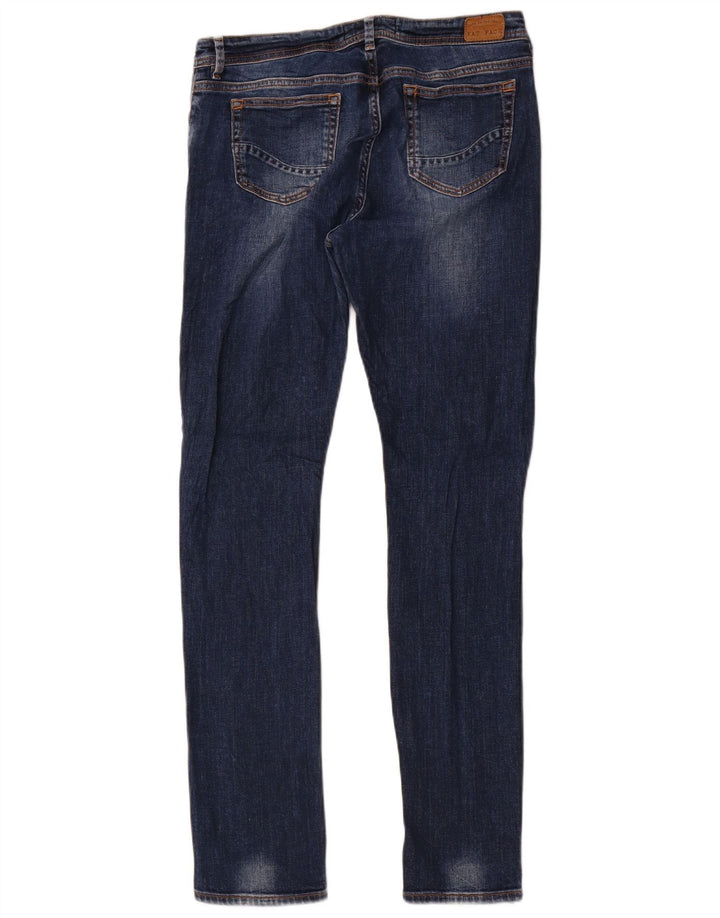 Fat Face Jeans Slim Feminino UK 12 Médio W30 L30 Azul