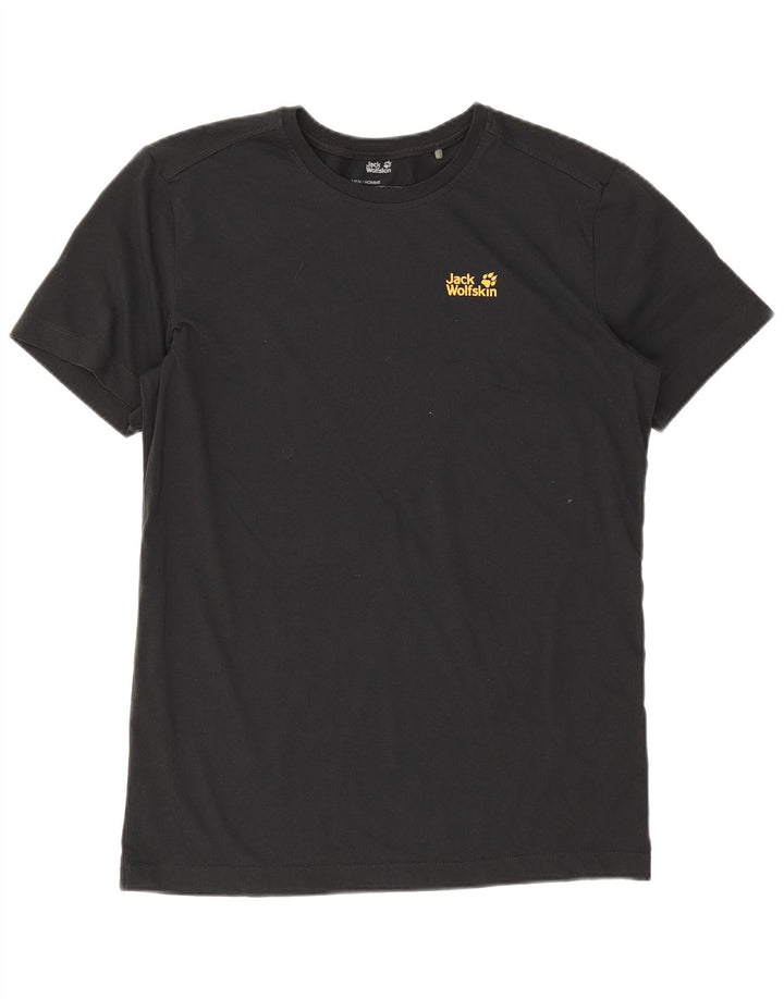 Camiseta masculina Jack Wolfskin Top UK 40 algodão preto médio