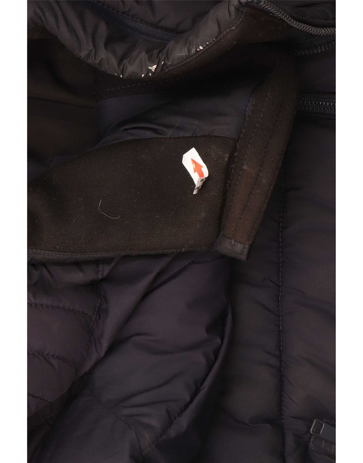 Jaqueta acolchoada masculina Zara UK 40 grande poliéster azul marinho
